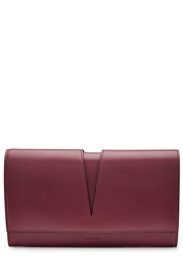 Jil Sander Jil Sander View Leather Clutch - Red