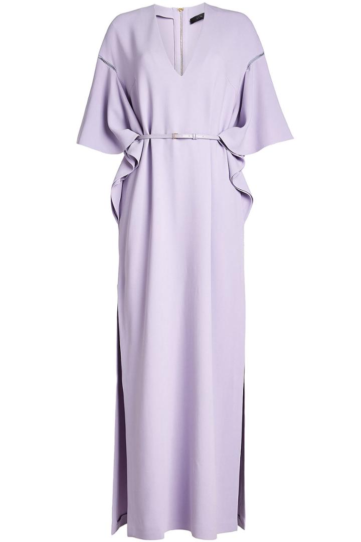 Elie Saab Elie Saab Belted Maxi Crepe Dress