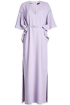 Elie Saab Elie Saab Belted Maxi Crepe Dress