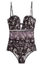 Zimmermann Zimmermann Printed Swimsuit With Sheer Panel