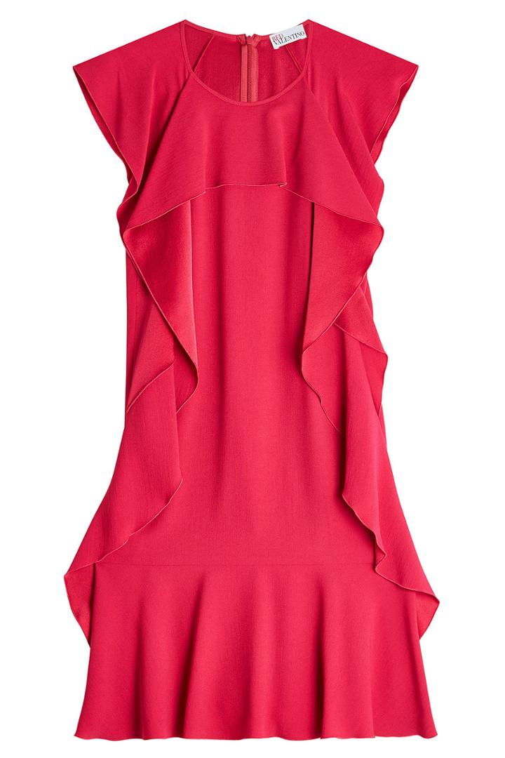 Red Valentino Red Valentino Crepe Dress With Ruffles