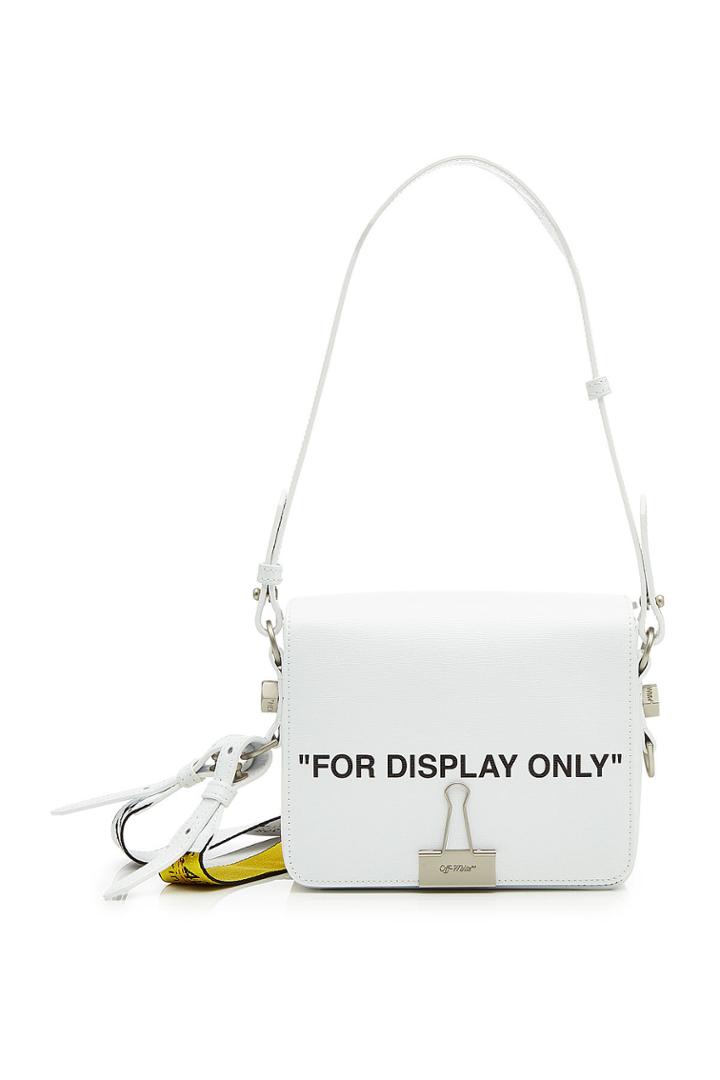 Off-white Off-white Virgil Was Here Leather Shoulder Bag