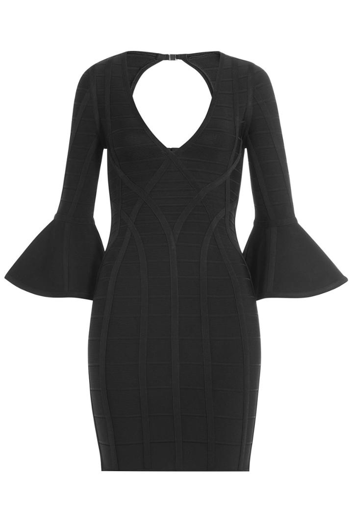 Hervé Léger Hervé Léger Bandage Dress With Flared Cuffs