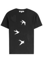 Mcq Alexander Mcqueen Mcq Alexander Mcqueen Printed And Embellished Cotton T-shirt - Black