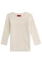 Hugo Hugo Pullover With Cotton And Silk - Beige