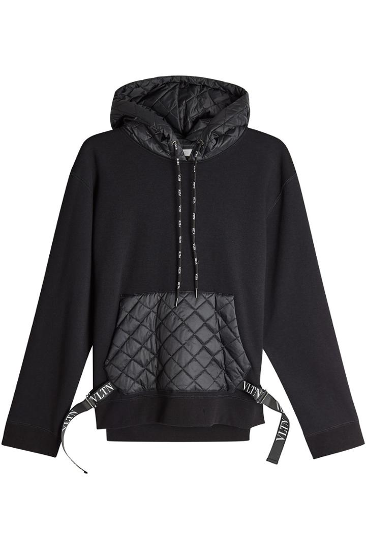 Valentino Valentino Hoody With Quilted Pocket