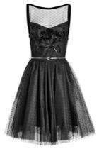 Elie Saab Elie Saab Point D'esprit Dress With Sequin Embellishment