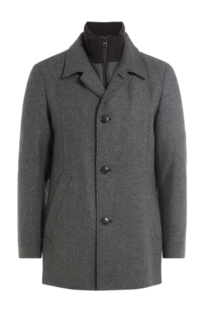 Hugo Hugo Wool Blend Jacket With Zipped Layer Underneath