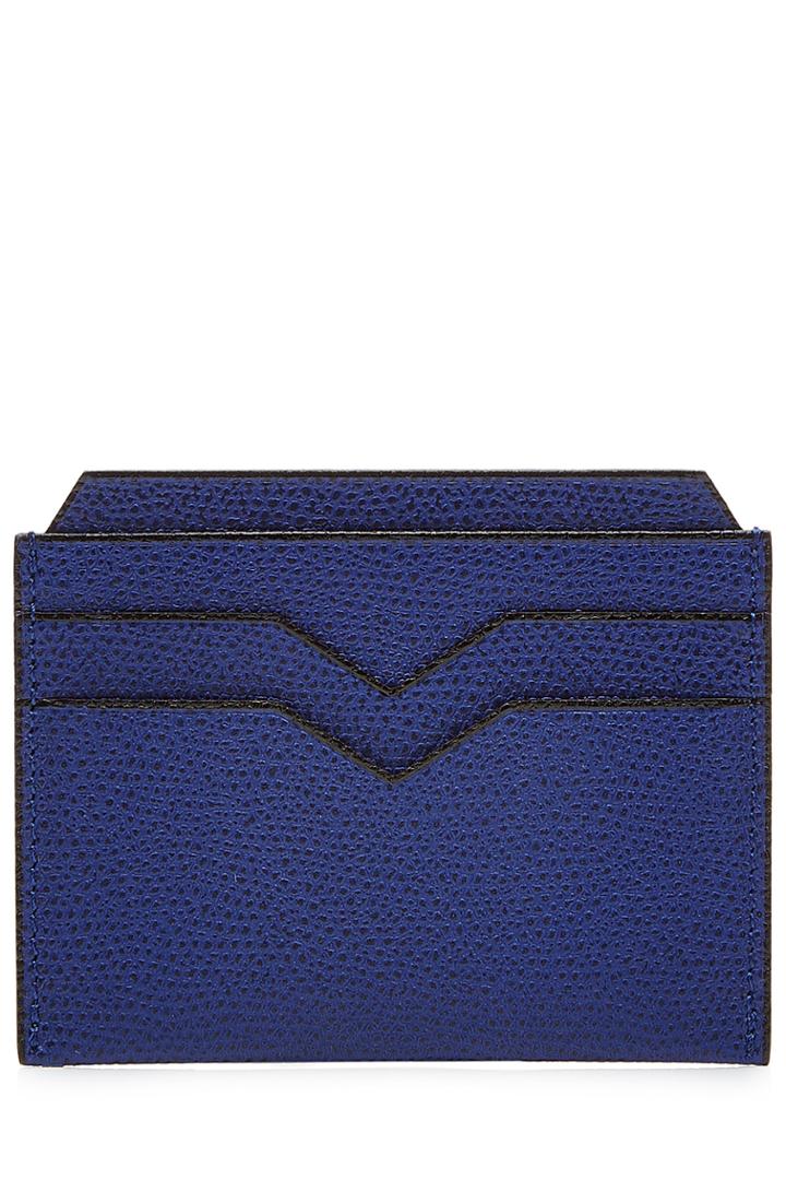 Valextra Valextra Leather Card Holder - Purple