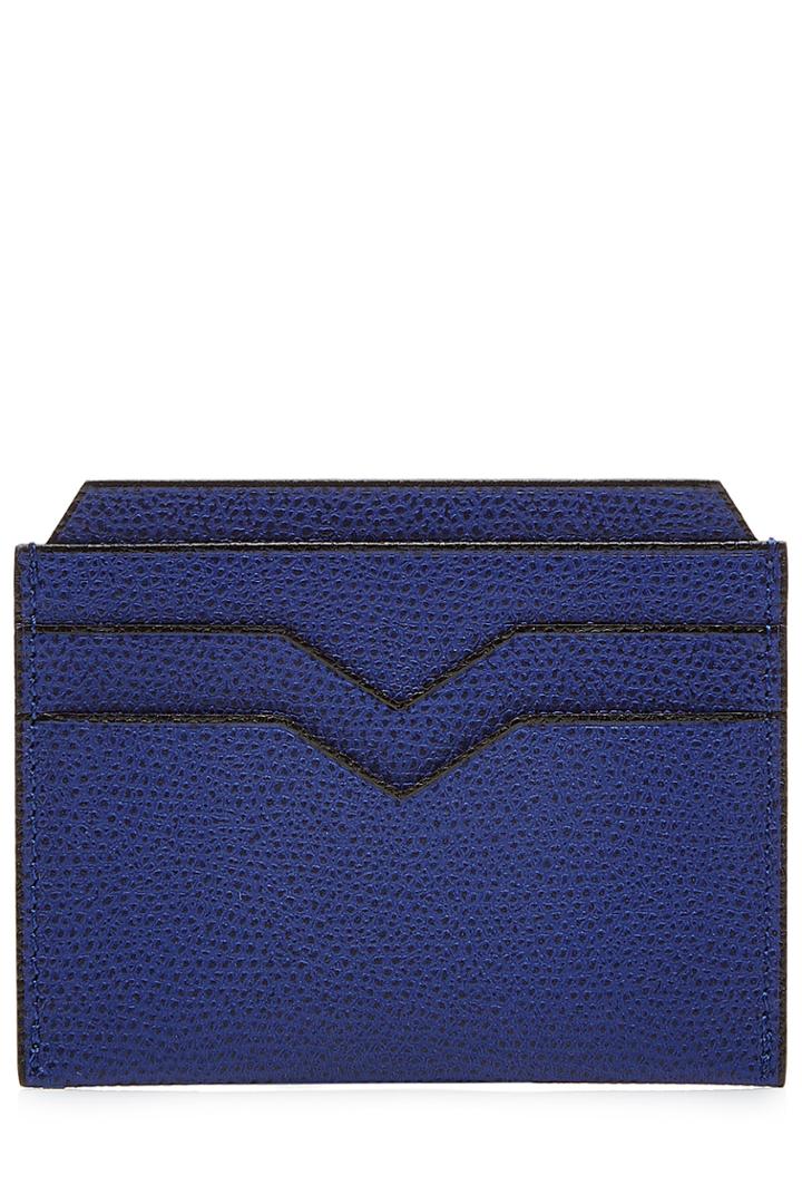 Valextra Valextra Leather Card Holder - Purple