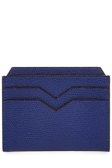 Valextra Valextra Leather Card Holder - Purple