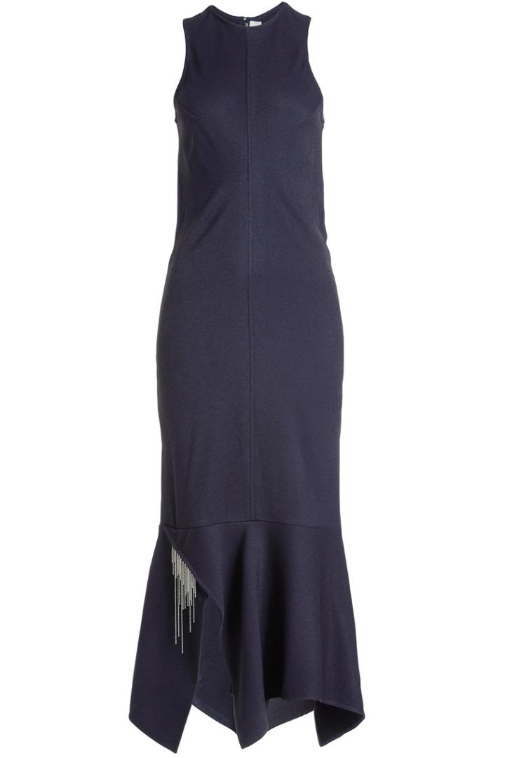 Victoria Beckham Victoria Beckham Asymmetric Dress With Chain Embellishment