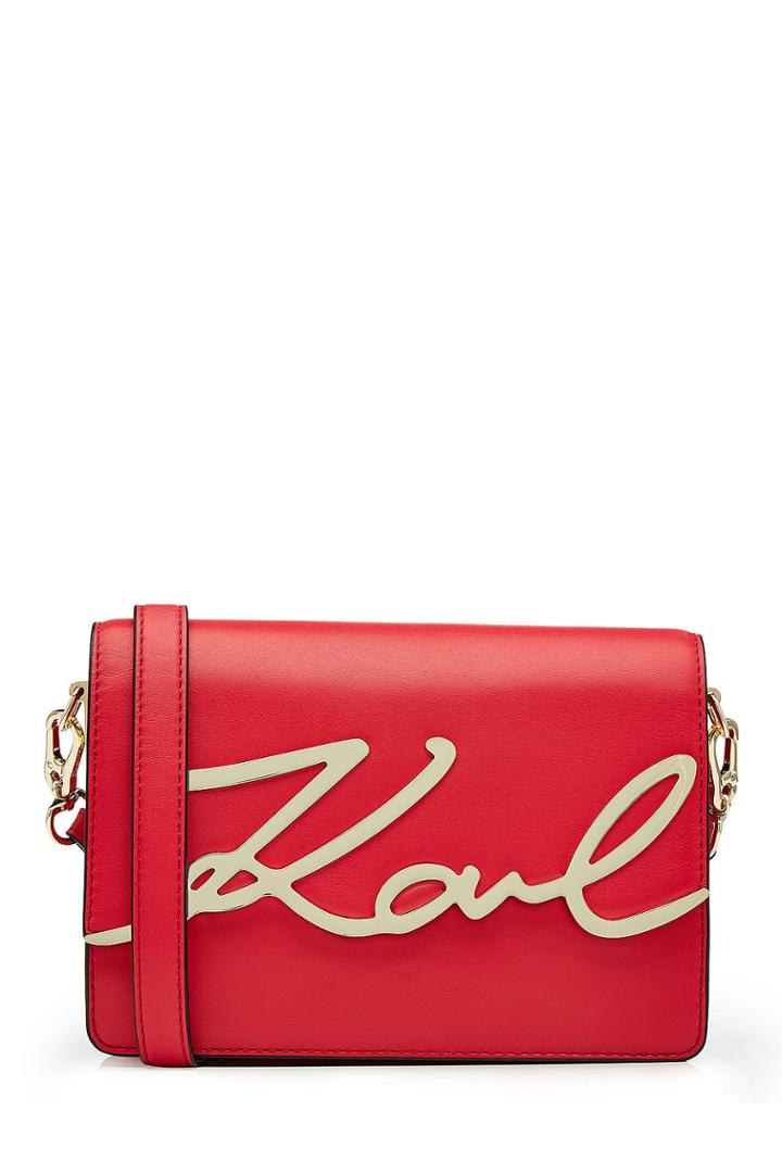 Karl Lagerfeld Karl Lagerfeld Karl Leather Shoulder Bag