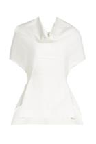 Rick Owens Rick Owens Draped Top With Cotton - White