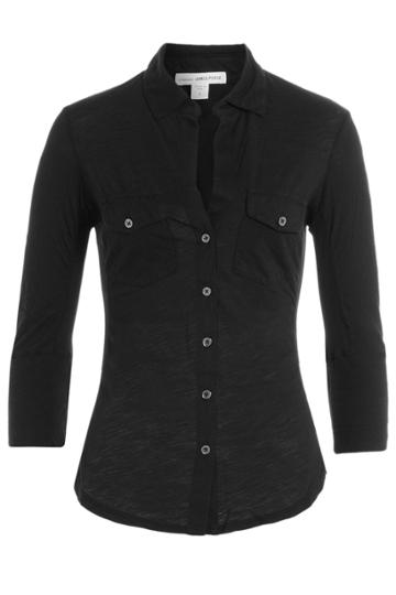 James Perse James Perse Cotton Shirt - Black