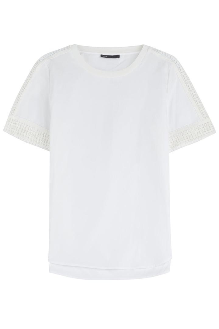 Vince Vince Cotton T-shirt With Embroidered Inserts