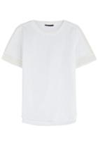 Vince Vince Cotton T-shirt With Embroidered Inserts