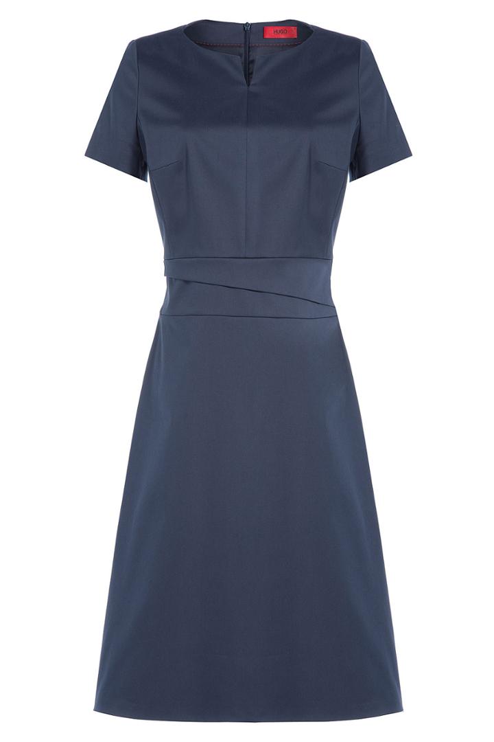Hugo Hugo Cotton Sateen Sheath Dress - Blue