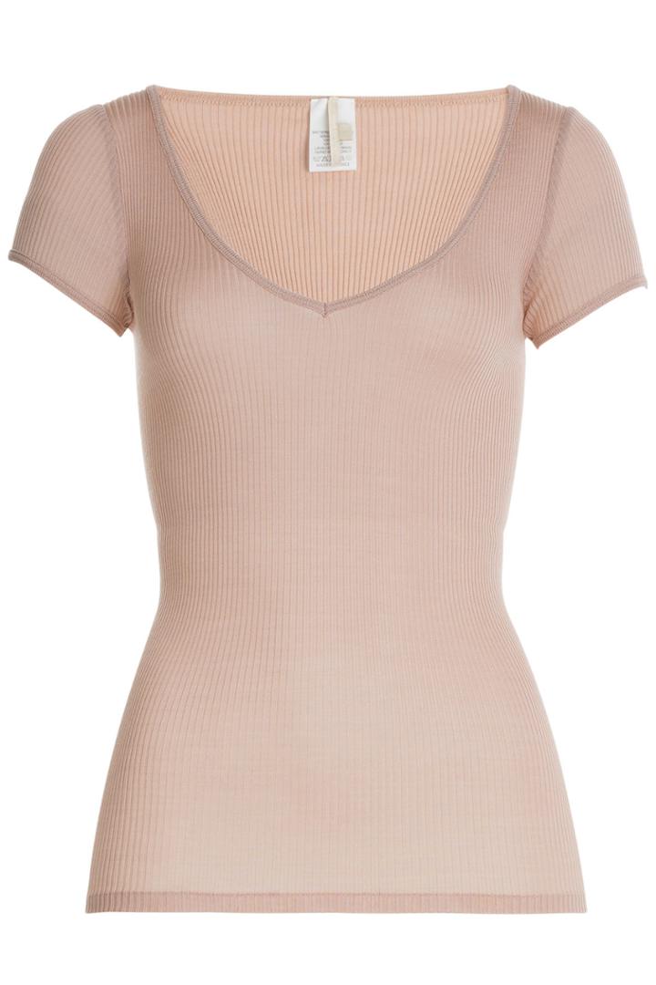 Vanessa Bruno Vanessa Bruno Ribbed Silk Jersey T-shirt - None
