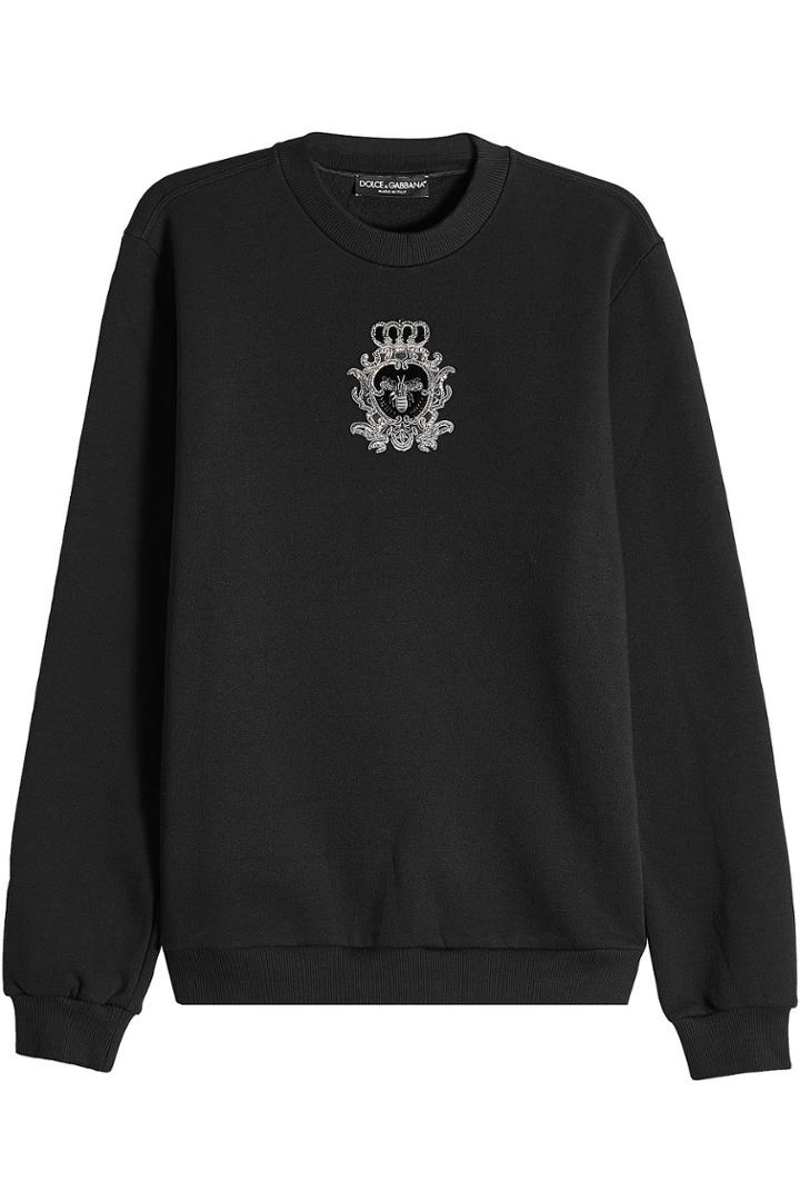 Dolce & Gabbana Dolce & Gabbana Cotton-blend Sweatshirt With Emblem Motif