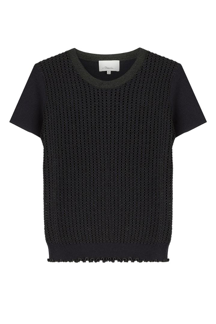 3.1 Phillip Lim 3.1 Phillip Lim Mesh Knit Top - Blue