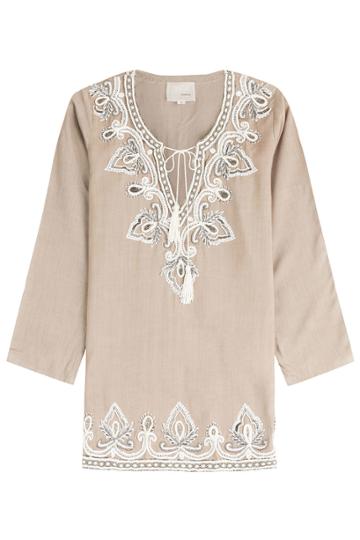 Gooshwa Gooshwa Embellished Tunic - Beige