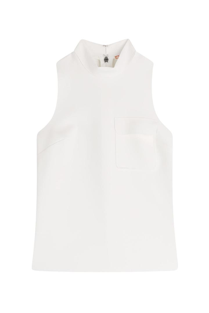 Msgm Msgm Sleeveless Crepe Blouse - None