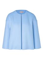 Michael Kors Collection Michael Kors Collection Wool-angora-cashgora Melton Jacket - Blue