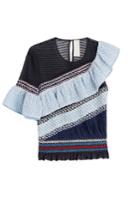 Peter Pilotto Peter Pilotto Cotton Blend Top With Ruffle