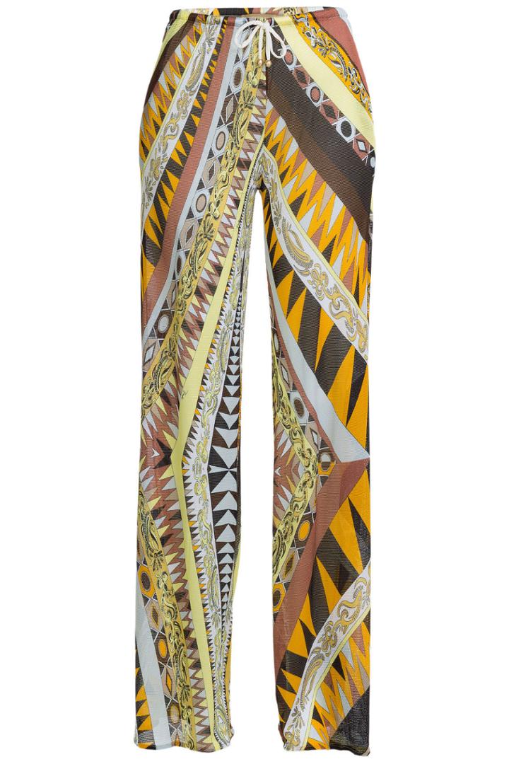 Emilio Pucci Emilio Pucci Mixed Print Wide-leg Pants - None