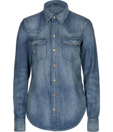 Ralph Lauren Blue Label Western-style Jean Shirt