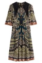 Etro Etro Printed Silk Dress With Embroidery