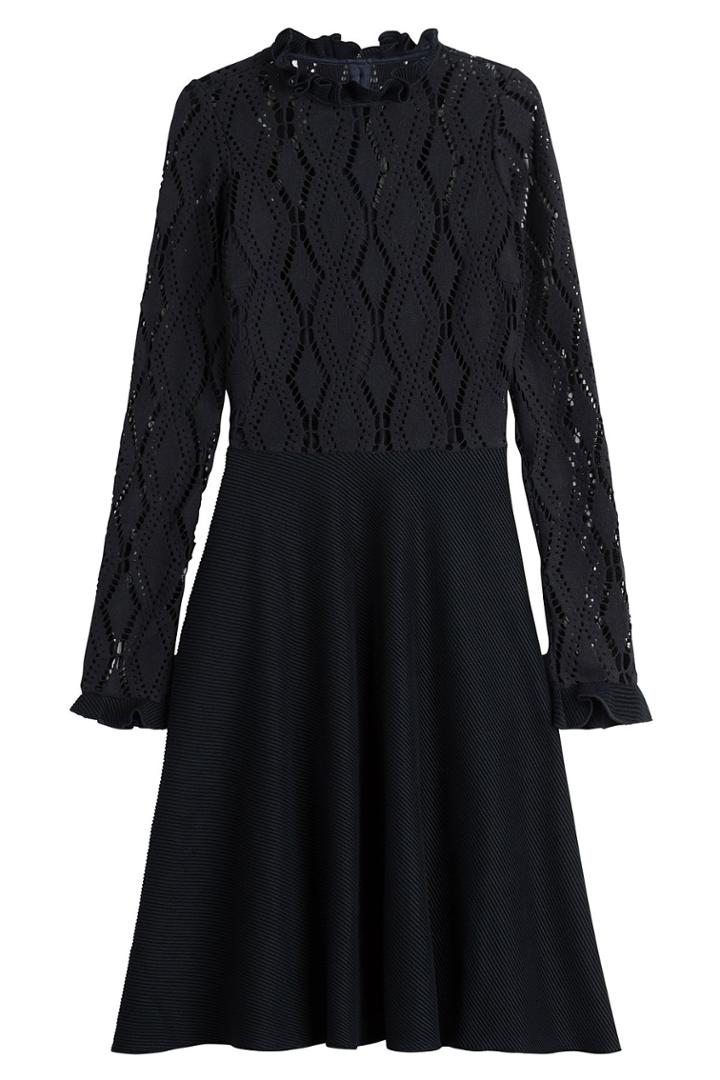 See By Chloé See By Chloé Cotton Patterned Knit Dress - Blue