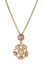 Kenneth Jay Lane Kenneth Jay Lane Opalescent Pendant Necklace With Crystal Embellishment