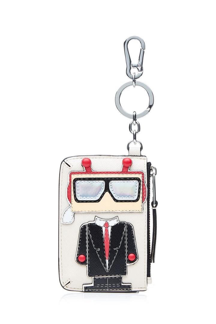 Karl Lagerfeld Karl Lagerfeld Robot Coin Purse Keychain - Black