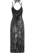 Nina Ricci Nina Ricci Silk Dress With Chiffon Trims - Grey