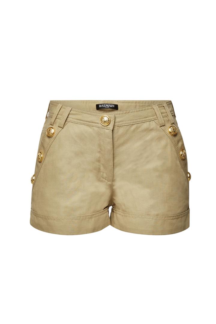 Balmain Balmain Shorts With Cotton And Linen