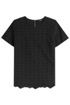 Steffen Schraut Steffen Schraut Cotton Eyelet Top - Black