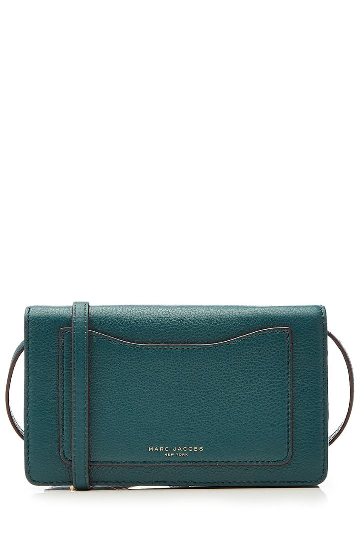 Marc Jacobs Marc Jacobs Recruit Leather Wallet Shoulder Bag - Green