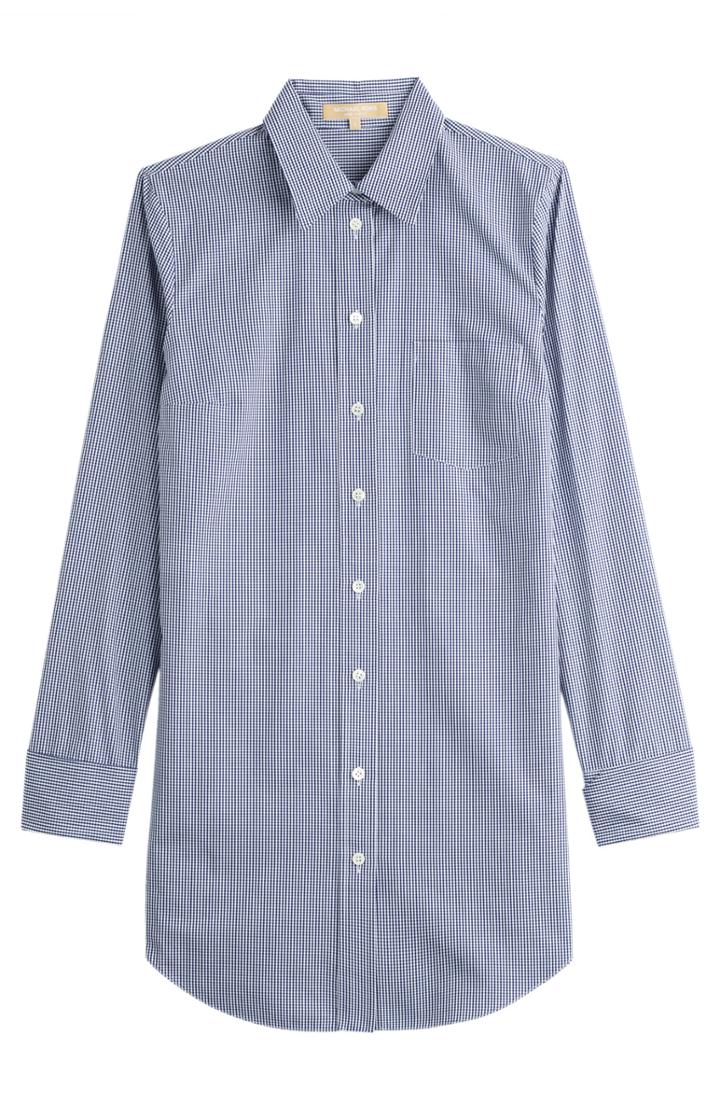 Michael Kors Checked Cotton Button-down