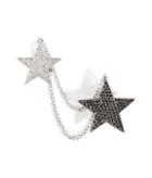 Nikos Koulis 18kt White Gold And Diamond Double Star Cuff Earring