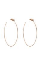 Diane Kordas Diane Kordas 18kt Rose Gold Hoop Earrings With White Diamonds