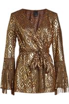 Anna Sui Anna Sui Metallic Blouse With Fringing