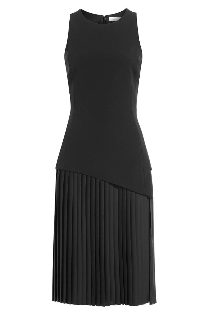 Mugler Mugler Dress With Pleated Skirt - Black