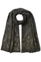 Alexander Mcqueen Alexander Mcqueen Silk Metallic Moon Stars Scaf