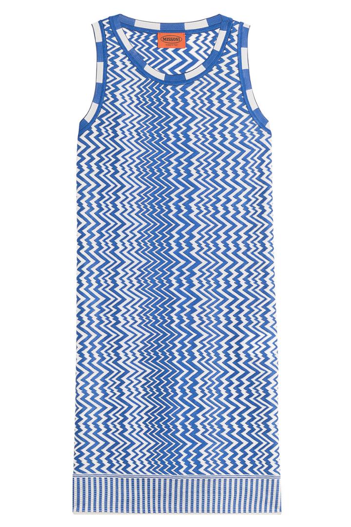 Missoni Missoni Chevron Knit Dress - Blue