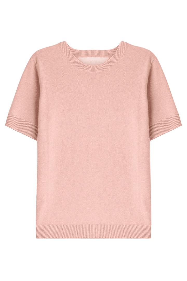 R.e.d. Valentino R.e.d. Valentino Short Sleeve Cashmere-silk Pullover With Lace Cutout - None