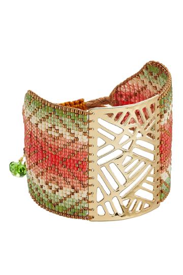 Mishky Mishky Bead Embellished Cuff Bracelet - Multicolor