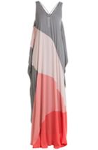 Halston Heritage Color Block Maxi Dress