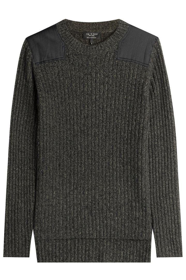 Rag & Bone Rag & Bone Ribbed Cashmere Pullover - Green